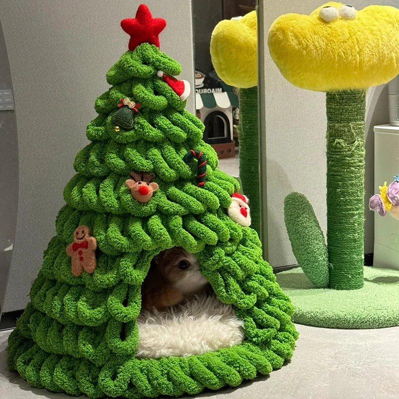 Christmas-Tree-Cat-Bed-The-Ultimate-Cozy-Winter-Nest Bitora