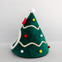 Cat Bed – Warm Holiday Pet Nest in Christmas Hat Style - Bitora
