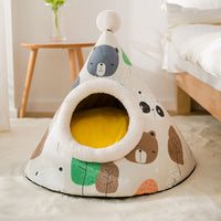 Cat Litter Furniture – Cozy Triangle Yurt House for Cats - Bitora