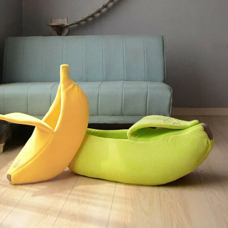 Banana Shape Cat House Bed for Indoor Cats and Puppies
