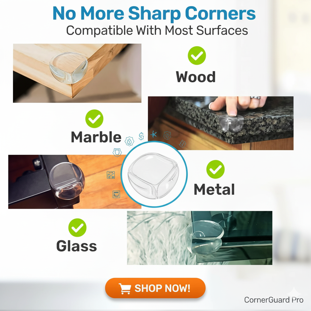 Baby Safety Silicone Furniture Corner Protector Bitora