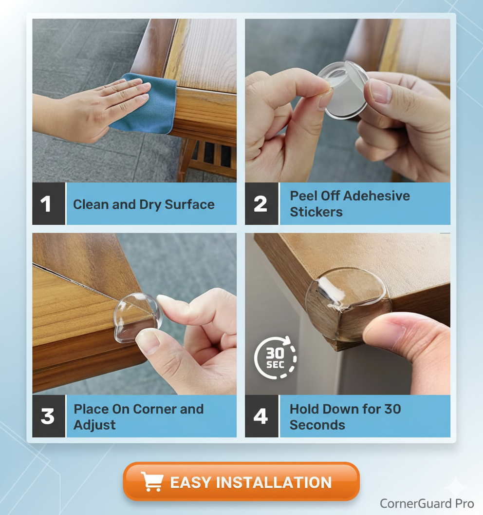 Baby Safety Silicone Furniture Corner Protector Bitora
