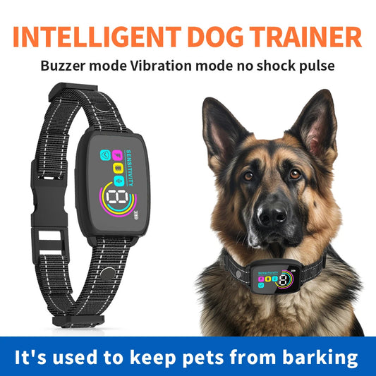 Rechargeable smart shock collar for dogs with USB port