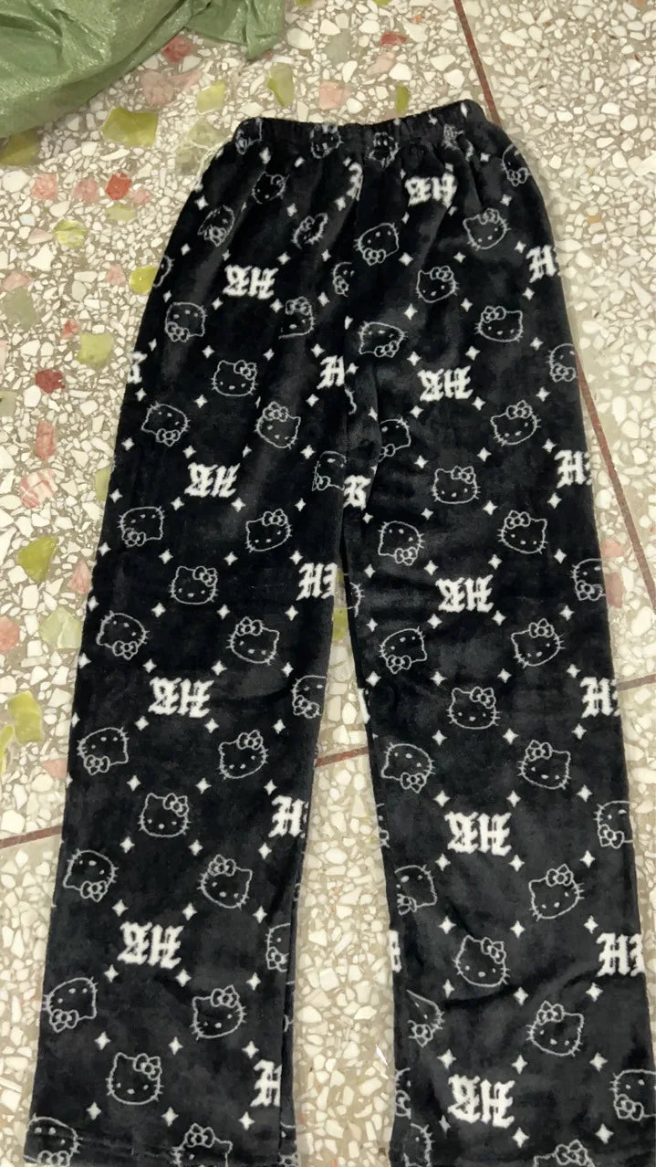 Hello Kitty Kawaii Pajama Pants – Halloween & Christmas Lounge - Bitora