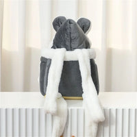 Cozy padded interior of small dog carrier for puppies and cats