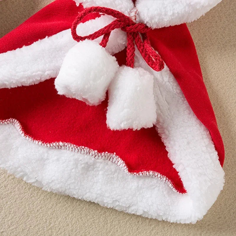 Cat Santa Suit Christmas Costume with Cloak and Hat - Bitora