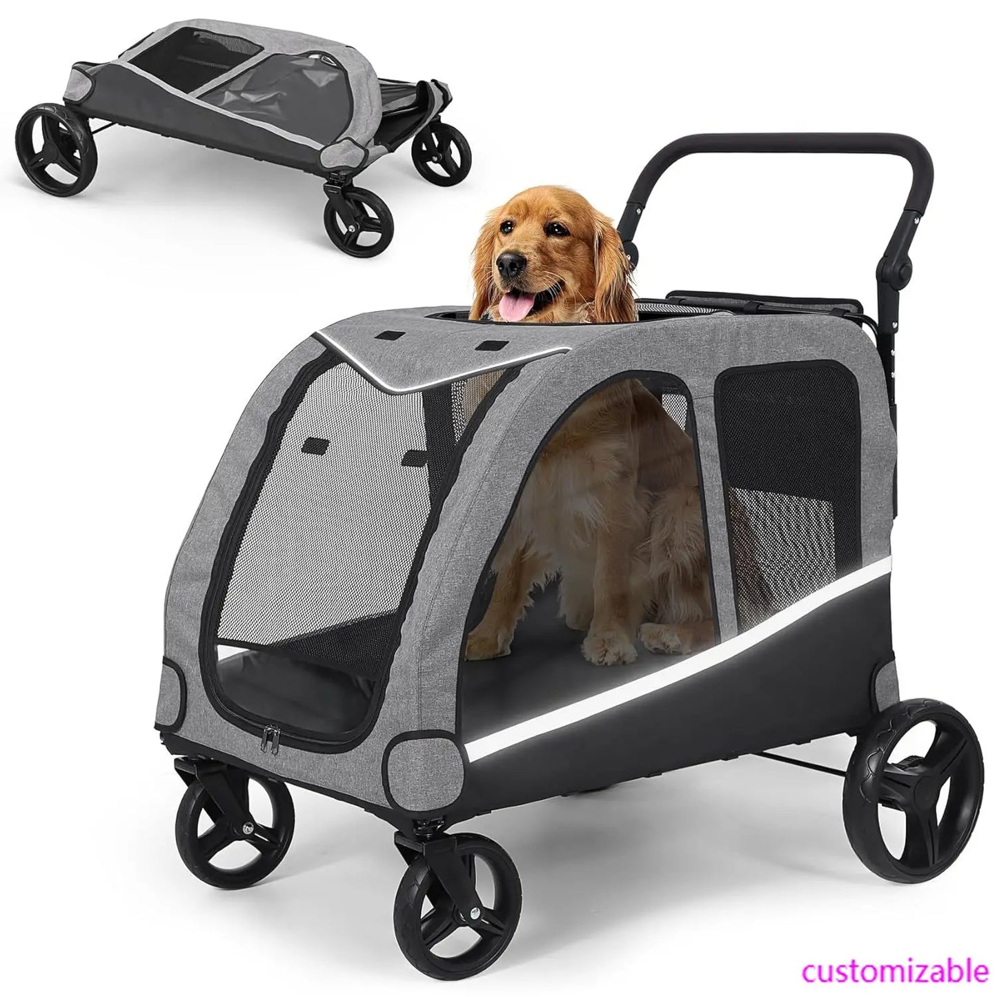 Adjustable handle pet stroller near me for big dogs
