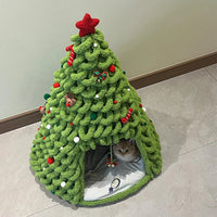 Christmas Tree Cat Bed – Cozy Winter Nest for Cats & Kittens - Bitora
