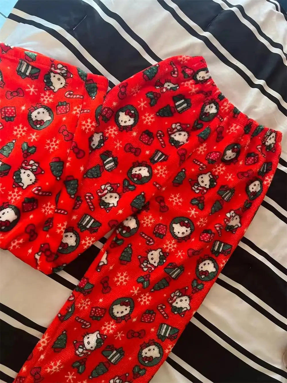 Hello Kitty Kawaii Pajama Pants – Halloween & Christmas Lounge - Bitora