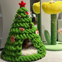 Christmas Tree Cat Bed – Cozy Winter Nest for Cats & Kittens - Bitora