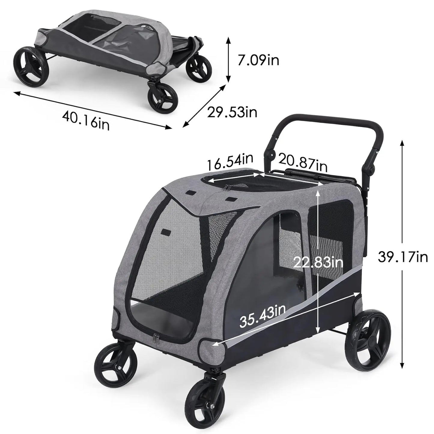 Adjustable handle pet stroller near me for big dogs