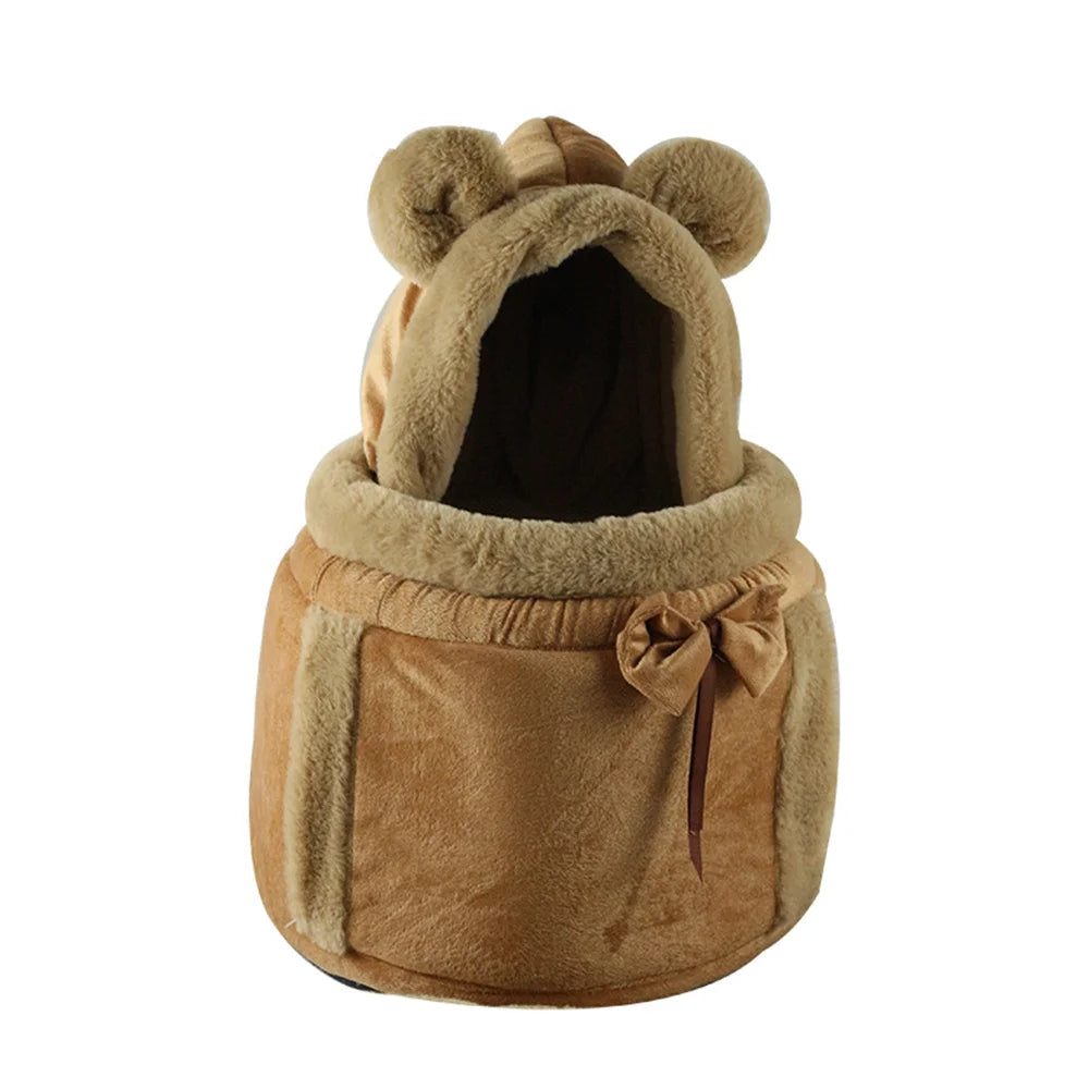 Small Dog Carrier Bag Winter Warm Pet Travel Backpack - Bitora