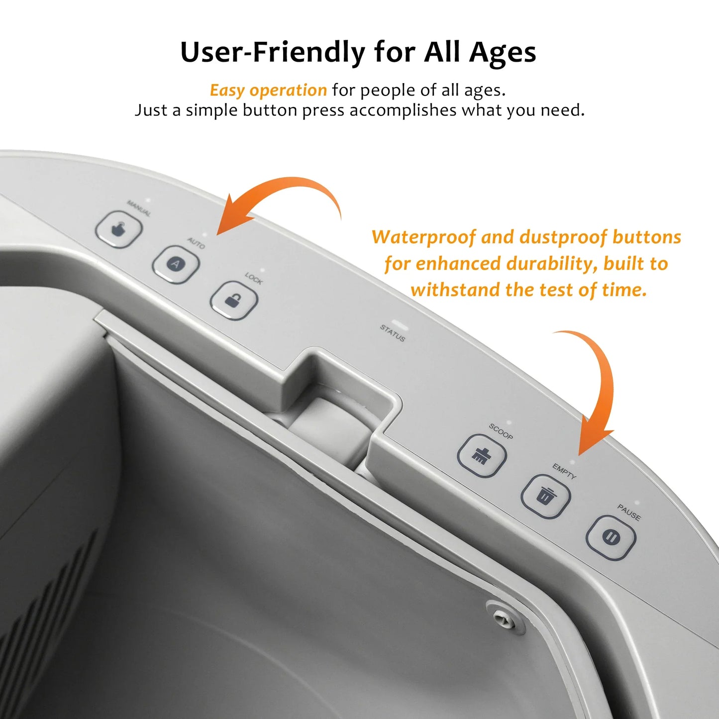 Advanced safety sensors in self cleaning litter box