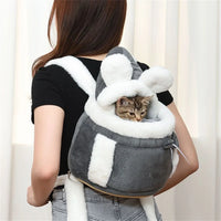 Small Dog Carrier Bag Winter Warm Pet Travel Backpack - Bitora
