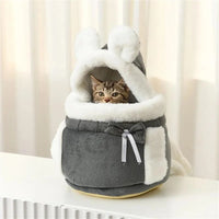Small Dog Carrier Bag Winter Warm Pet Travel Backpack - Bitora