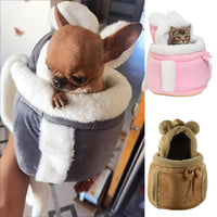 Small dog carrier backpack front view for Chihuahua and Yorkshire dogs
