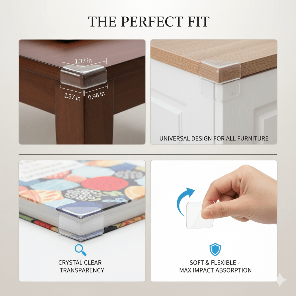 Baby Safety Silicone Furniture Corner Protector - Bitora