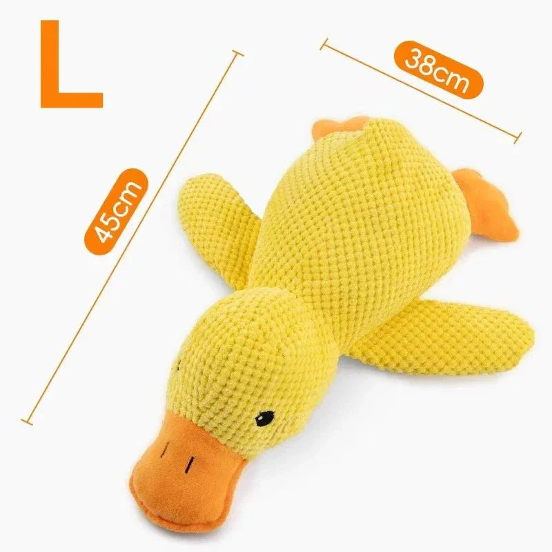 Durable Yellow Duck Dog Toy (S/M/L) with Squeaker - Bitora