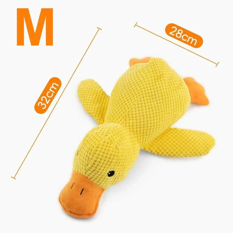 Durable Yellow Duck Dog Toy (S/M/L) with Squeaker - Bitora