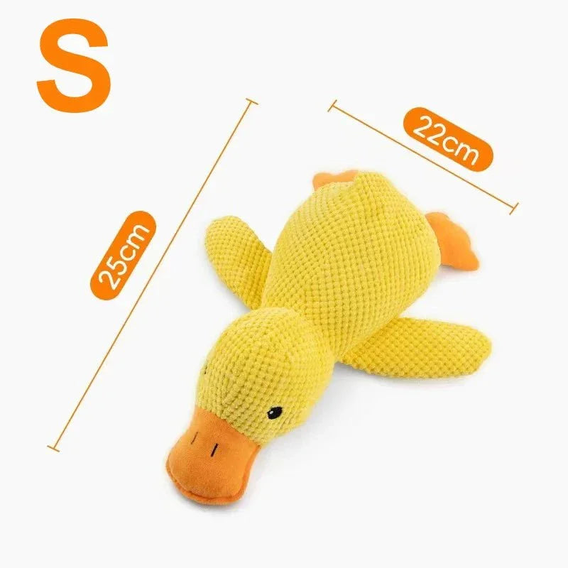 Durable Yellow Duck Dog Toy (S/M/L) with Squeaker - Bitora