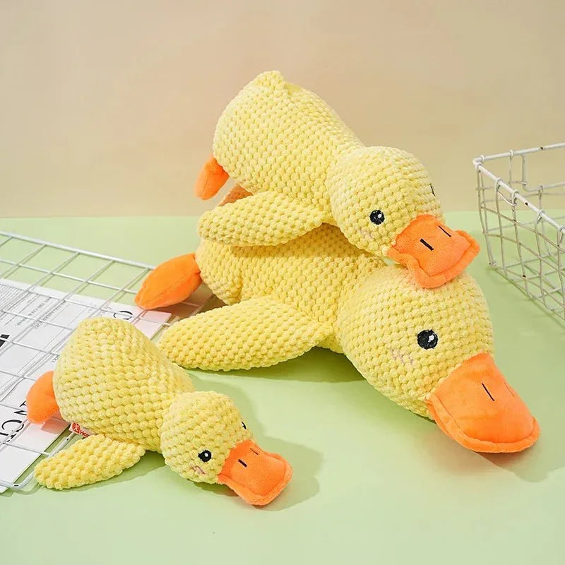 Durable Yellow Duck Dog Toy (S/M/L) with Squeaker - Bitora