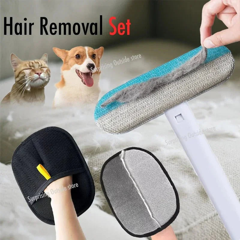 Pet Hair Removal Set Tool Reusable Static Removal - Bitora