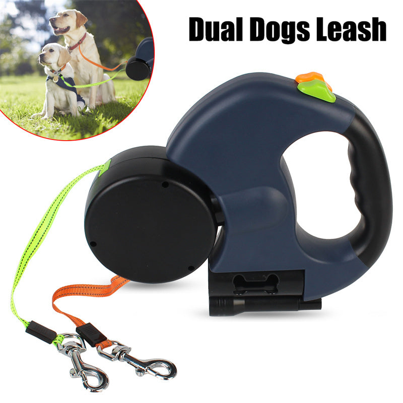 Flexi Dog Leash with Lights – 360° Swivel No-Tangle Design - Bitora
