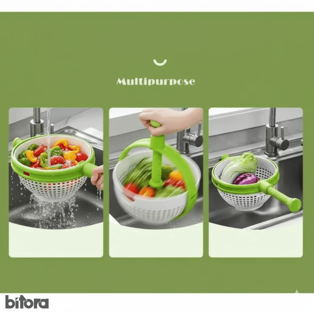 2 - in - 1 Rotating Drainage Basket for Kitchen - Bitora