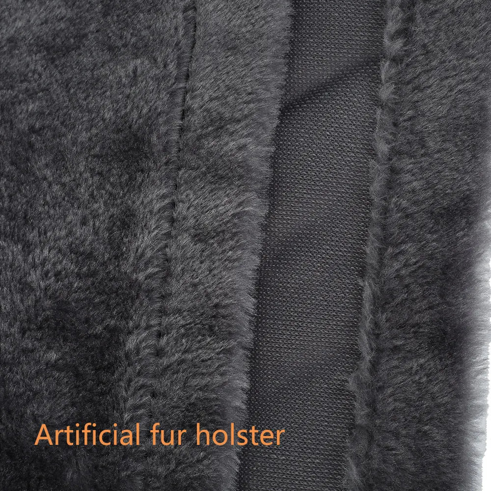Cat radiator bed with plush fleece cover hanging on radiator