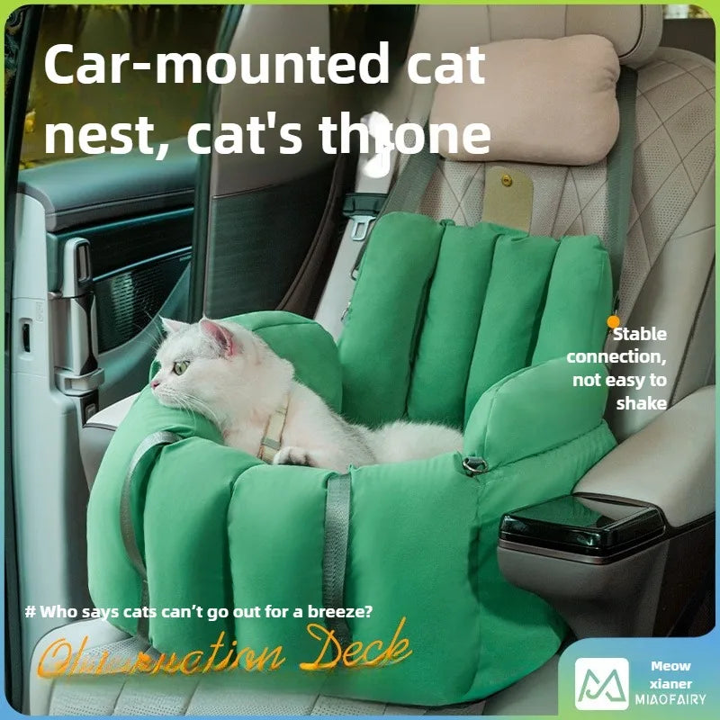 Durable cat travel carrier with soft interior