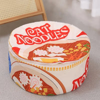 Heated cat bed semi-enclosed cartoon ramen design for cats