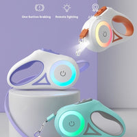 Double dog leash color variations Dream Purple, Sunshine Orange, Mint Green