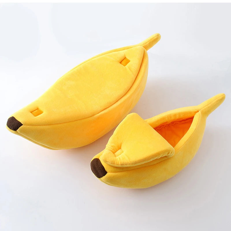 Cat House Bed – Warm Cozy Banana Cat Bed for Cats & Kittens -  Bitora