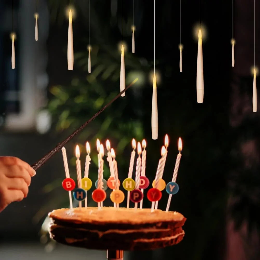 Halloween Decoration: 12 Pis Floating LED Candles with Magic Wand -  Bitora