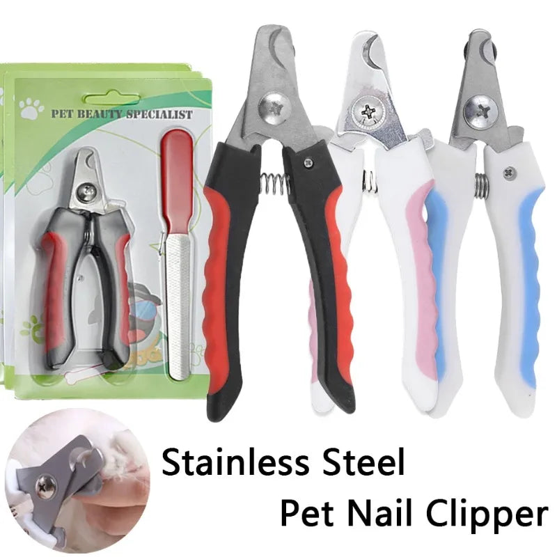 Dog nail trimming with Pet Nail Trimmer Set