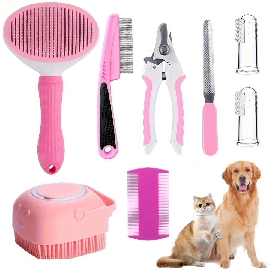 Ergonomic handle of Pet Nail Trimmer Set for safe grooming