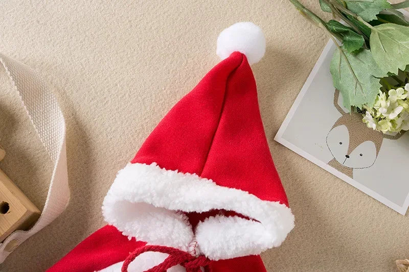 Cat Santa Suit Christmas Costume with Cloak and Hat -  Bitora
