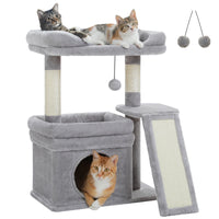 Cat Toys Tree Tower with Scratching Post and Condo -  Bitora