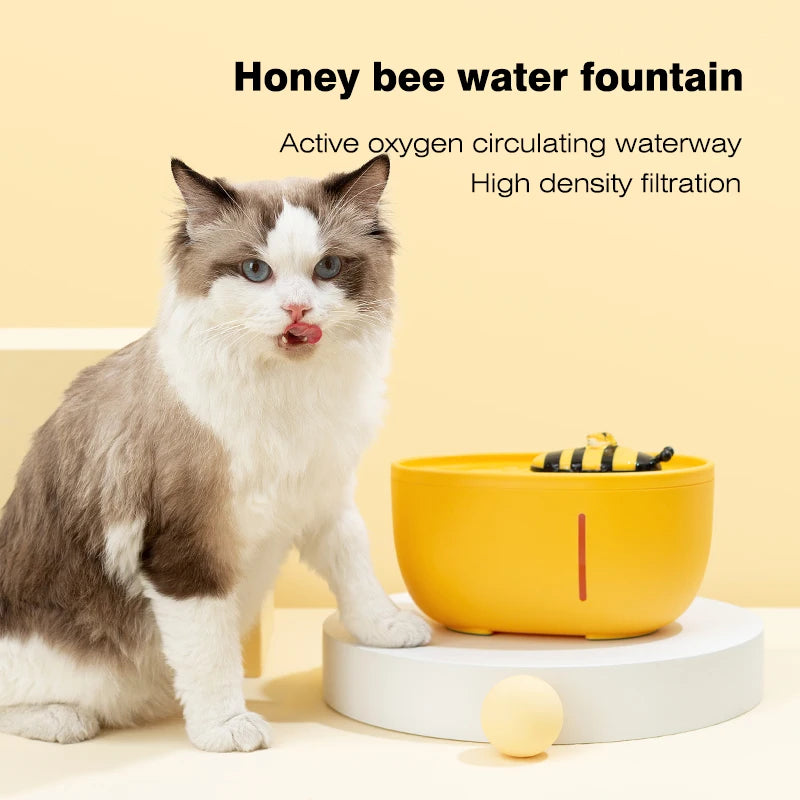 Cat Water Bowl Fountain with Auto Filter & USB Electric Mute Pump -  Bitora