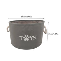 Pet Toy Basket – Large Felt Storage Bin for Dog/Cat Toys -  Bitora