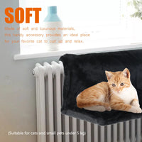 Cat Radiator Bed – Luxury Hanging Fleece Hammock for Cats - Bitora
