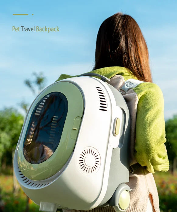 Pet Travel Carrier with Wheels | Space Capsule Backpack -  Bitora