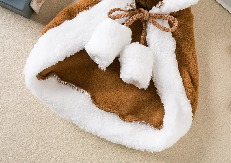 Cat Santa Suit Christmas Costume with Cloak and Hat -  Bitora