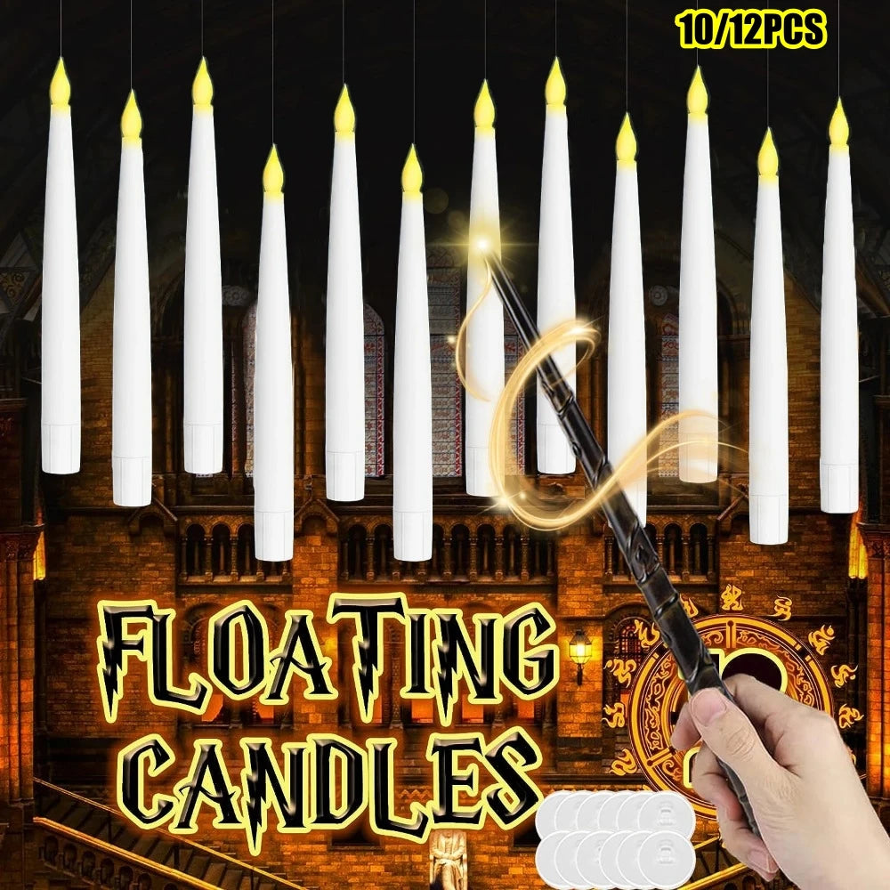 Halloween decoration – Floating candle set with hooks and fishing line