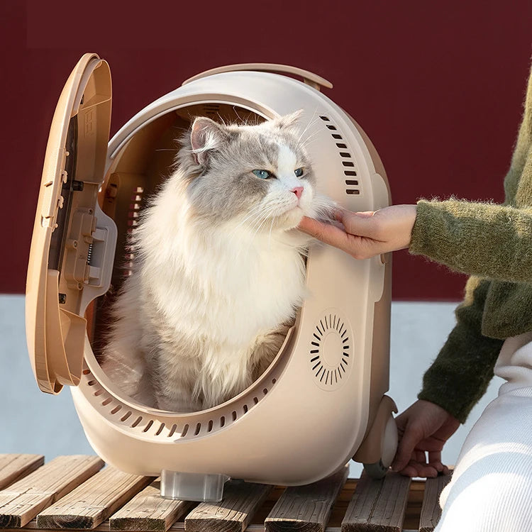 Pet Travel Carrier with Wheels | Space Capsule Backpack -  Bitora