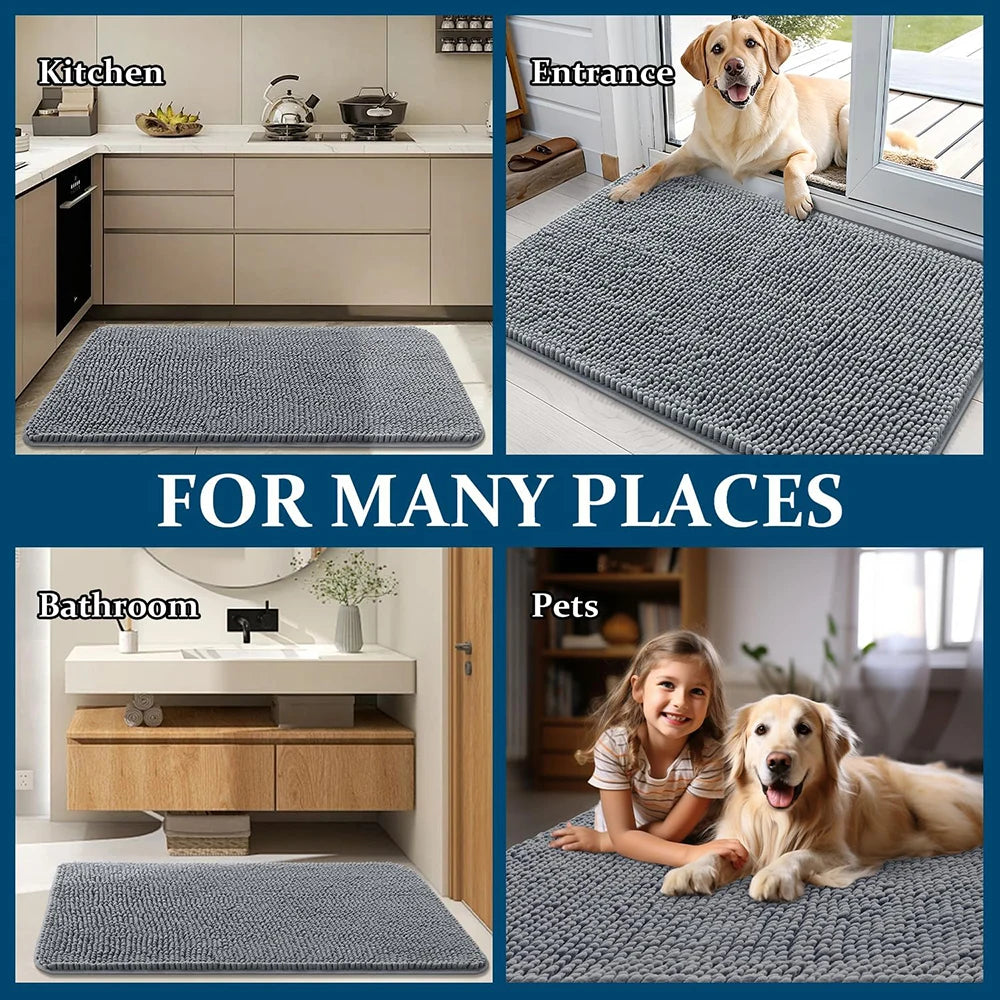Dog Doormats for Muddy Paws – Absorbent Non-Slip Washable Mat - Bitora