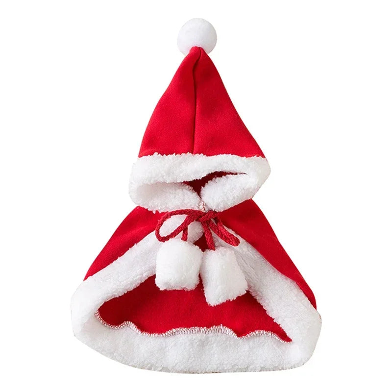 Cat Santa Suit Christmas Costume with Cloak and Hat -  Bitora
