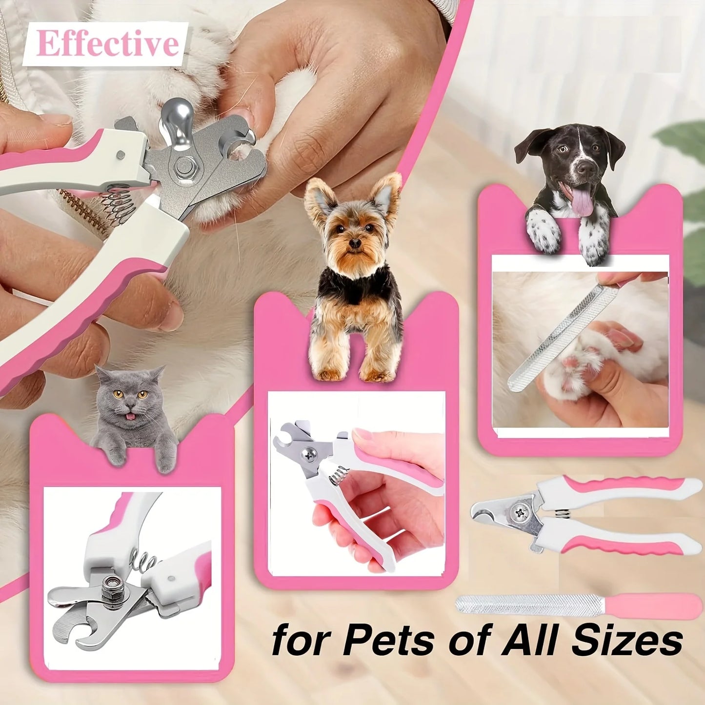 Pet Nail Trimmer & 8-in-1 Dog & Cat Grooming Kit -  Bitora