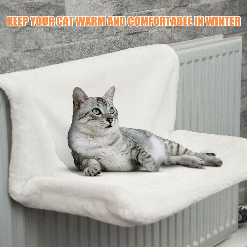 Cat Radiator Bed – Luxury Hanging Fleece Hammock for Cats - Bitora