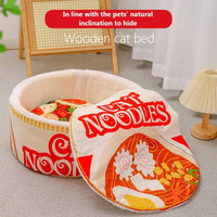 Soft plush ramen mat inside heated cat bed